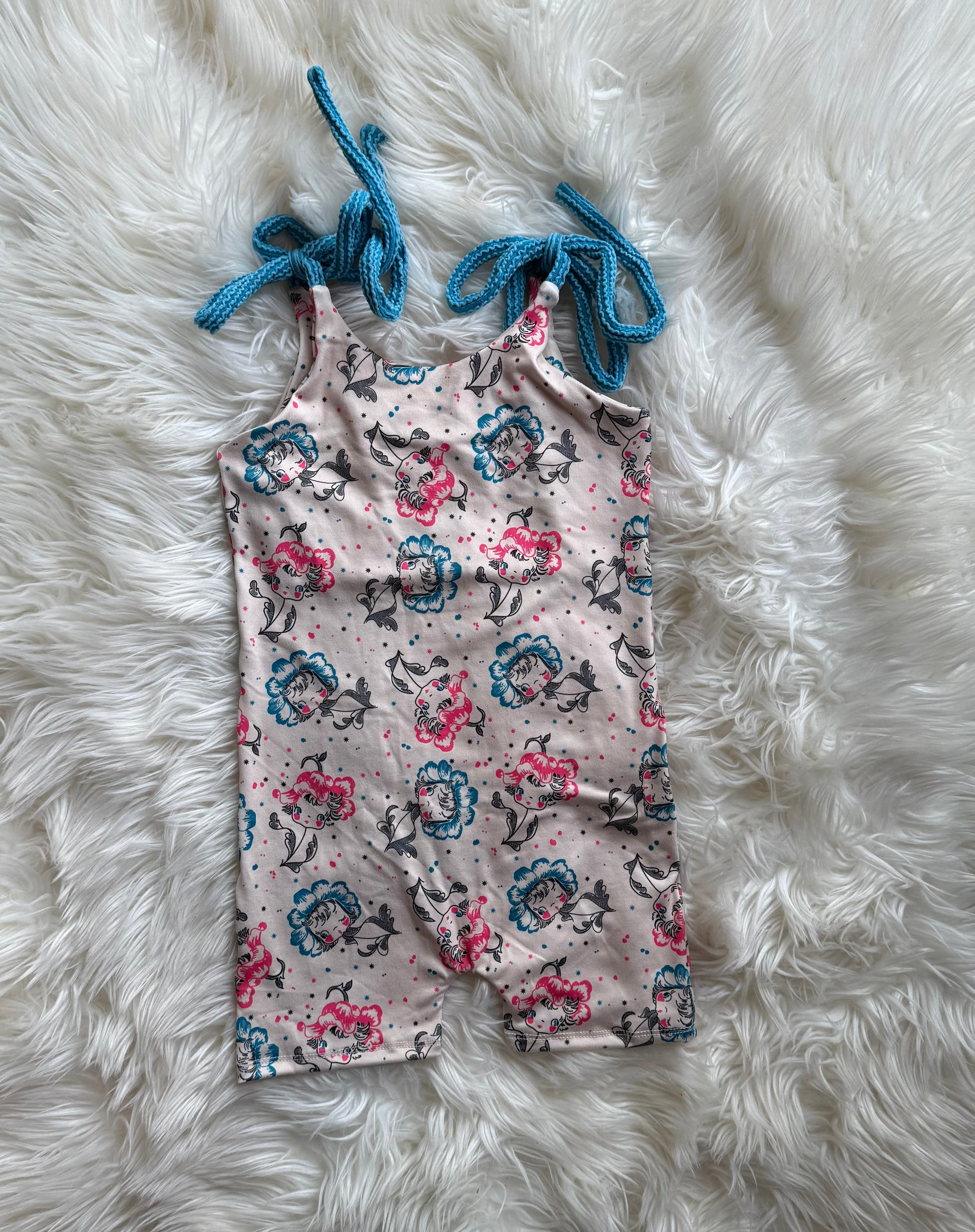 4T biker short romper
