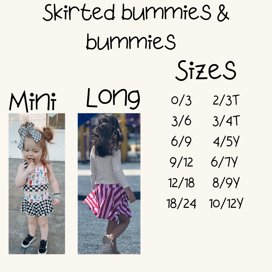 Skirted bummies or bummies